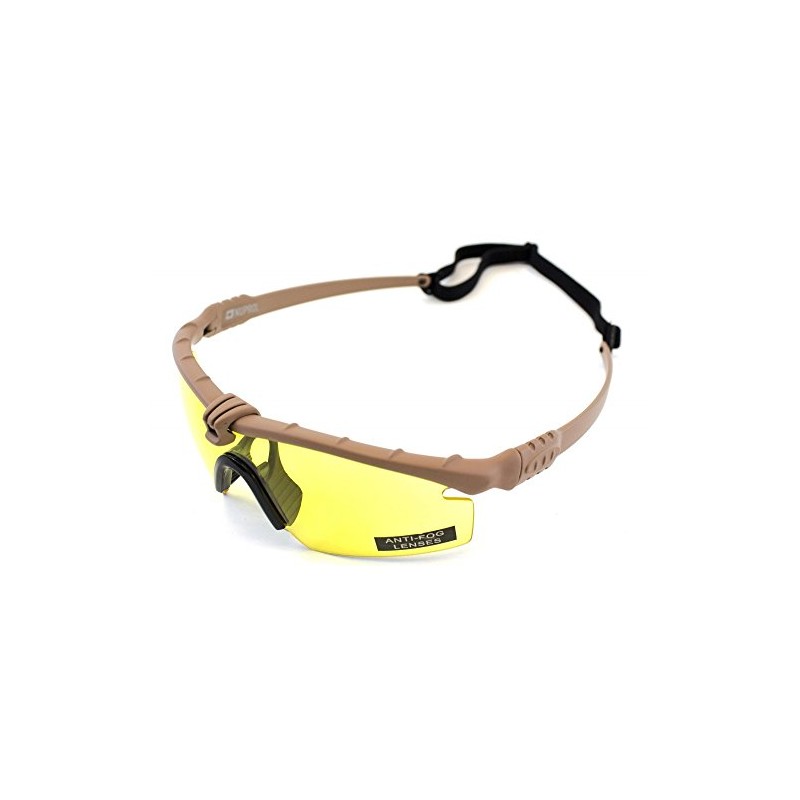 Nuprol Battle Pro Eye Protective Airsoft Glasses; Tan; Standard Type;