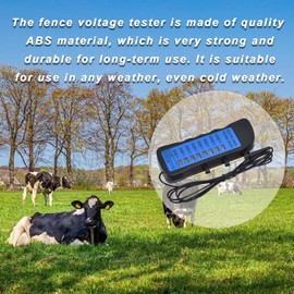 Voltage Tester, Non-Contact Voltage Tester 12 KV 2000-12000 V, Pocket Clip, Electric Fence Tester for Farm, Electric Fence, Voltage Tester, Waterproof, Continuity Tester