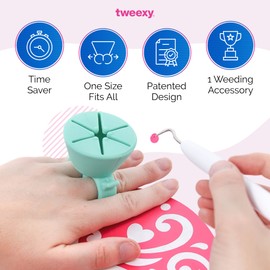 tweexy Craft Vinyl Weeding Scrap Collector Ring | Weeding Tools for Vinyl Heat Transfer, HTV Crafting & Adhesive Paper Sheets Holder | Portable Heat Press Accessories and Supplies (Pastel Swirl)