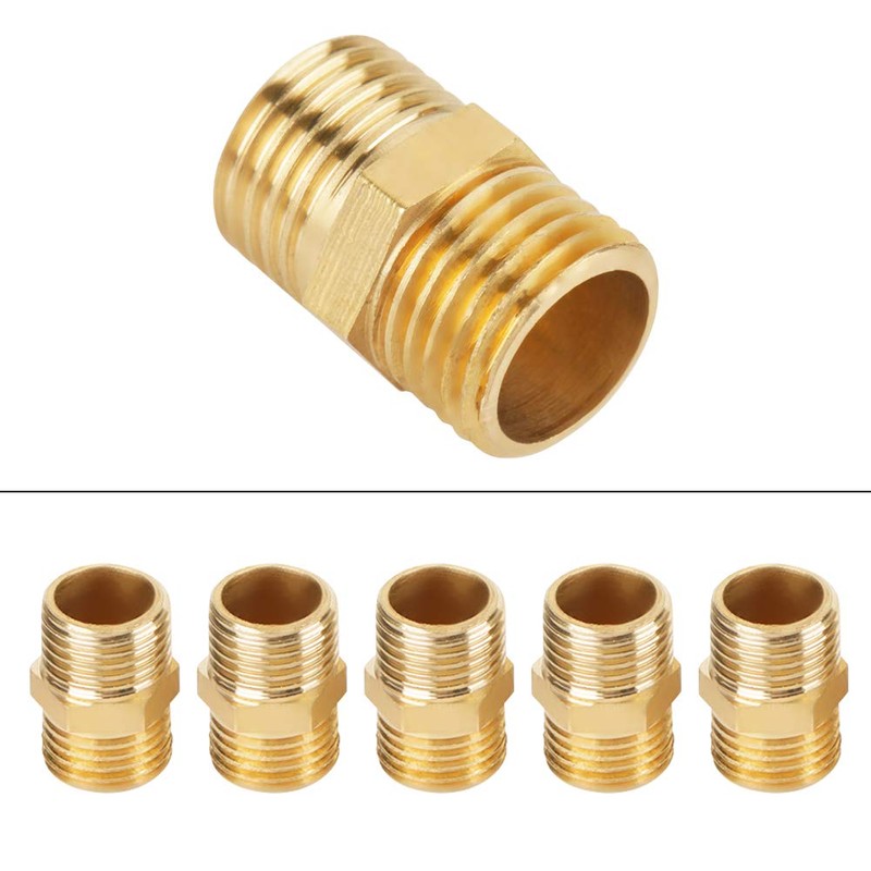 Hilitand 10 Pcs Hex Reducing Nipple, 1/4 BSP to 1/4