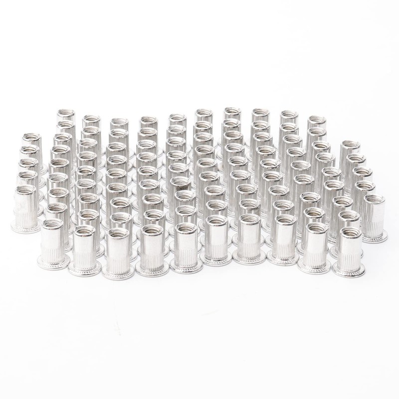 Rowiz 100 PCS M5 5mm Flat Head Aluminum Rivet Nut