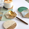 Diatomaceous Earth Coaster, Flower Pattern, Stylish, Anti-Slip, Strainer, Marble Style,