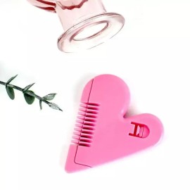 SS [에스에스_62]하트 앞머리컷팅빗 다용도 다듬기 제모 빗 SS-62 Heart Shaped Multi-Purpose Cutting Comb for Trimming and Hair Removal