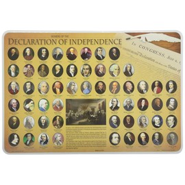 Painless Learning Educational Placemats Sets Civil War Generals Revolutionary War Leaders and Declaration of Independence Placemat Non Slip Washable