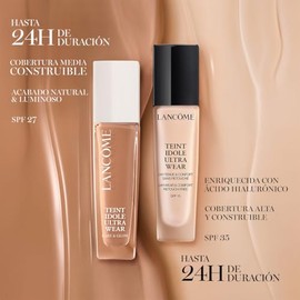 Lancôme Teint Idole Ultra Wear Care & Glow – Base de Maquillaje, Cobertura Completa con Sérum, Acabado Natural Luminoso, Ácido Hialurónico, 24 Horas d