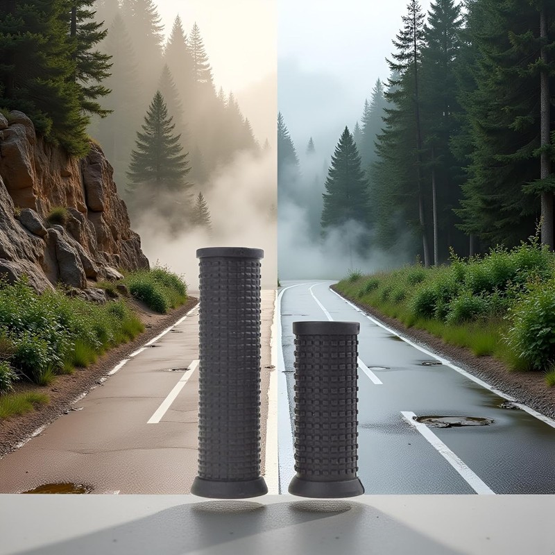 2pcs Motorcycle Bicycle Long/Short Handlebar Grips for Twist Shifter Shockproof