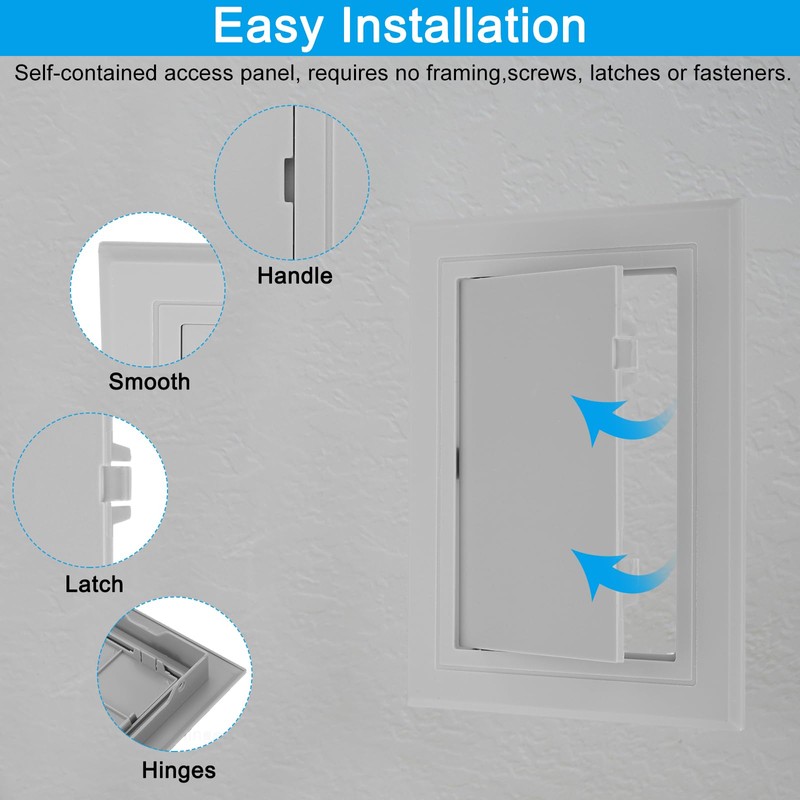 PATIKIL 4x4 inch(95x95mm) Removable Hinged Access Panel, ABS Plumbing Access