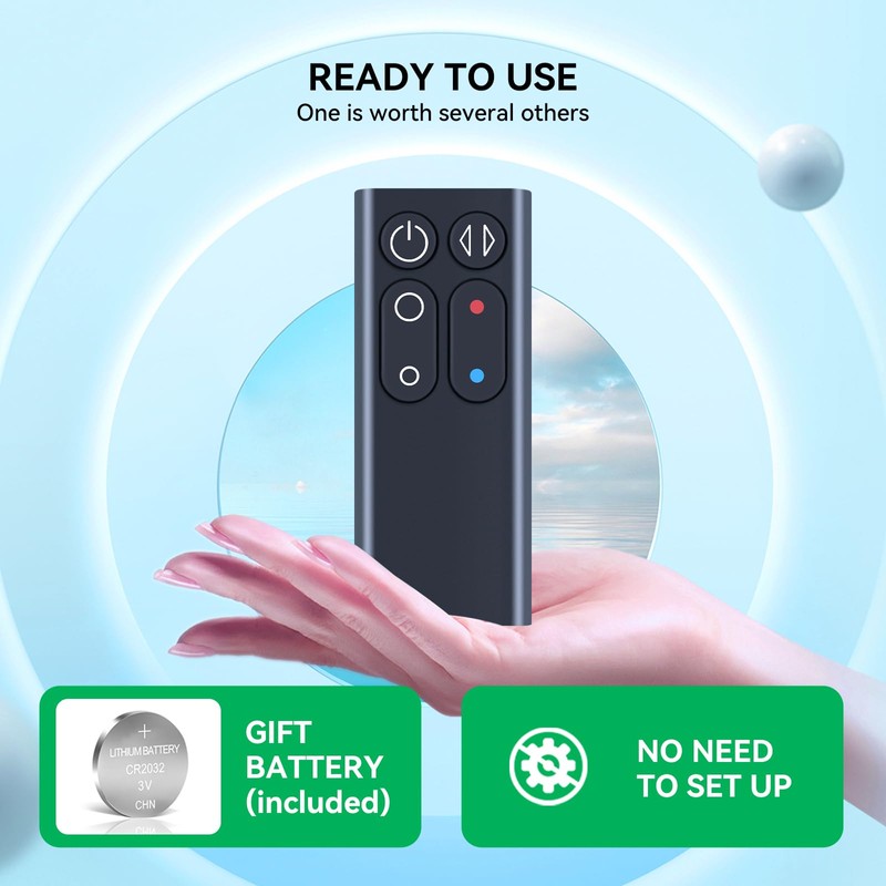 Snrigw Replacement Remote Control for Dyson Black AM04/AM05 Compatible with