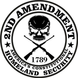 CCI 2-Pack 2nd Amendment - America's Constitutional Homeland Security Round Bumper Sticker Decal | 3 Inch
