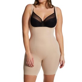Miraclesuit Women's Shapewear Torsette Thigh Slimmer, Nude, M