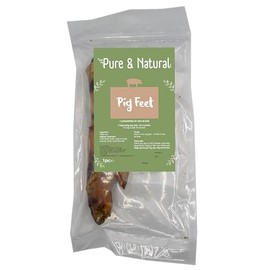 Pure & Natural Pig Feet - Natural Dog Chews Long Lasting with Dog Bones Large - Long Lasting Dog Chew - Pig Trotters Bones for Dogs - Healthy Dog Chews - 1 Piece