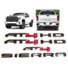 6Pcs Kits AT4 HD Emblem Sierra Door Rear Badge Replacement