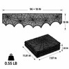 Halloween Black Lace Spiderweb Mantel Scarf - 18x96 Inch Fireplace
