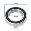 ECSiNG 4Pcs Front Wheel Sealed Bearing Stainless Steel Double Rubber