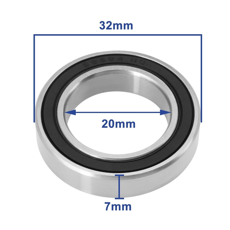 ECSiNG 4Pcs Front Wheel Sealed Bearing Stainless Steel Double Rubber