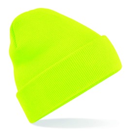 Beechfield B045 Cuffed Beanie, Fluoreszierendes gelb, Einheitsgröße