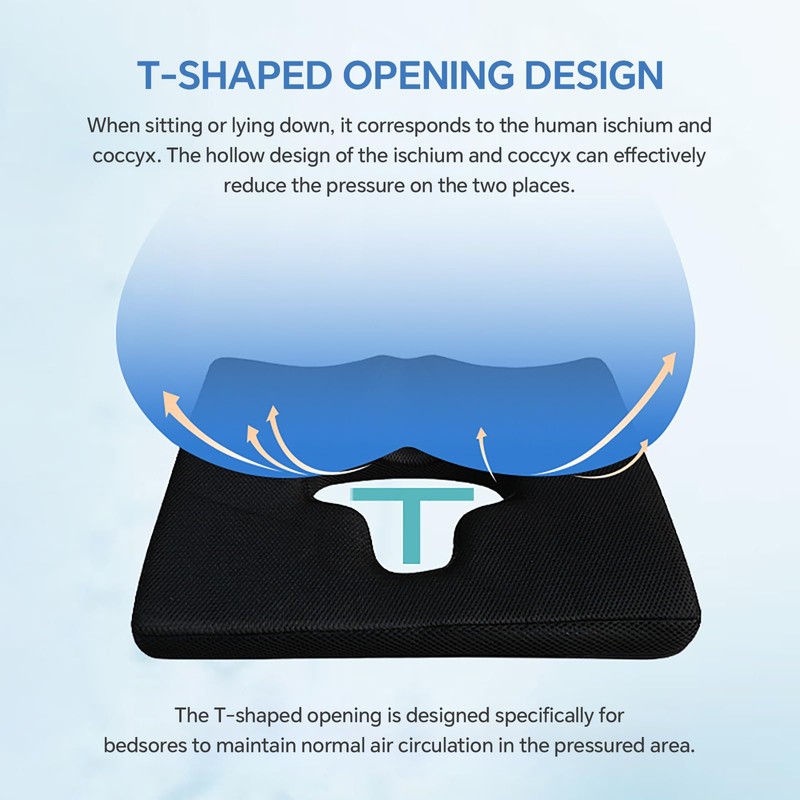 Anti Bedsore Cushion,Waterproof,Breathable, Comfortable, Pain-Relieving and Pressure-Sore Care Fiber Material