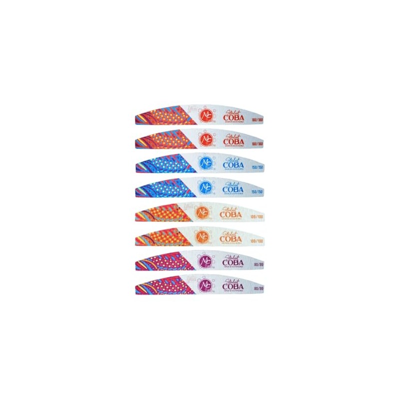 Limas para Uñas Acrílicas Studex COBA, Set de 8 Piezas,
