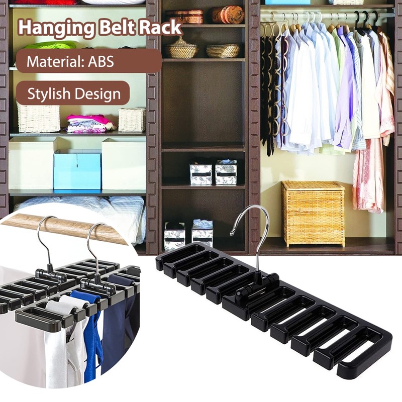 Belt Holder Tie Holder with 10 Slots for Ties and