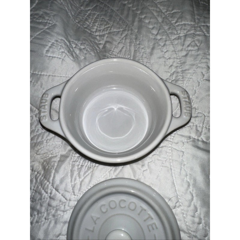 Staub New STAUB Mini La Cocotte White Ceramic Casserole Dish