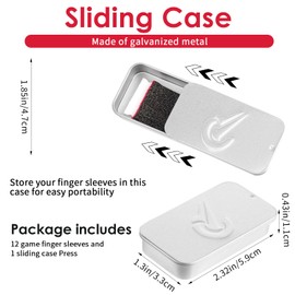Josojoou 12 Pack Gaming Finger Sleeves, Ultra-Thin Silver Fiber Gaming Thumb Sleeves Compatible with All Touchscreen Devices, 0.3mm dedales Gamer for Enhanced Touchscreen Sensitivity