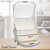 DwellStudio Dustproof Makeup Organizer for Cosmetics and Skincare - Stylish