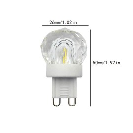 Lxcom Lighting G9 LED Bulb 2W Dimmable Globe Crystal LED Light Bulbs 20W Equivalent G9 Base COB Light Bulbs Daylight White 6500K 150LM 110V for Home Appliance, 4 Pack