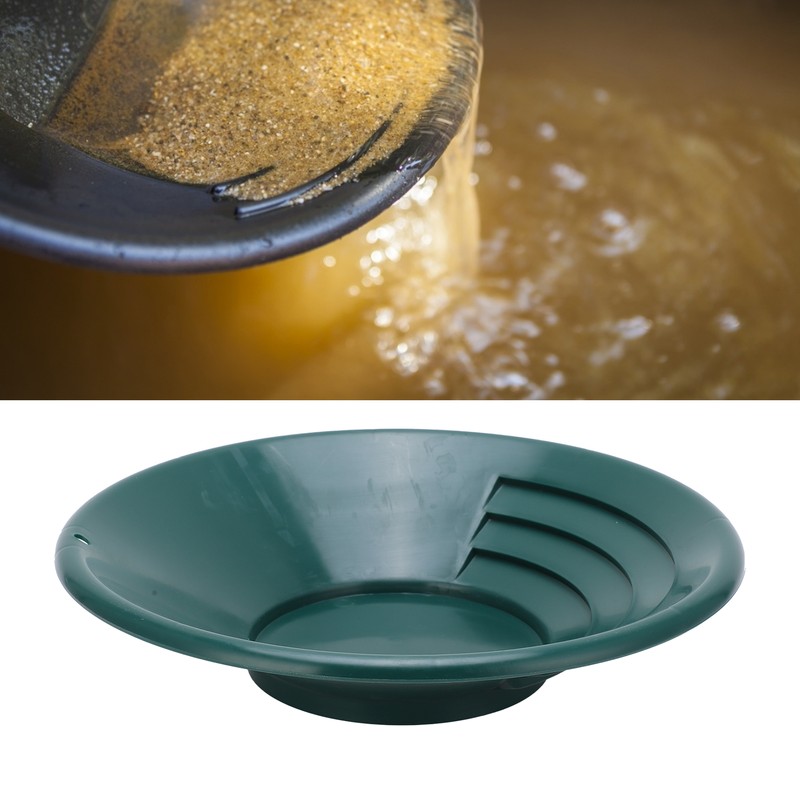 350mm Gold Panning Pan Round Sifting Classifier Manual Gold Washing