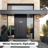5 Inch Aluminum House Numbers - Waterproof, Rust-Resistant Modern Address