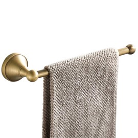 Flybath Open Towel Ring Bar Antique Brass Hanger Holder Wall Mounted, 29 cm / 11.4 inches, Brushed Bronze