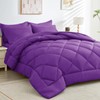 HEVUMYI Purple Twin Comforter Set - 5-Piece All Season Bed