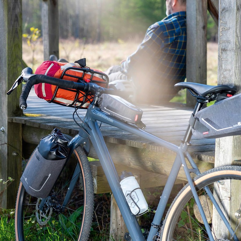 KlickFix Bikepack Fork Waterproof Front Bike Bag 28 cm Grey,