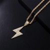 Kawailay Flash Necklace Rhinestone Flash Pendant Chain Rock Punk Hip
