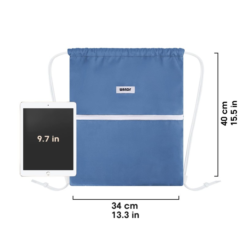 WANDF Drawstring Backpack String Bag Sackpack Cinch Water Resistant Nylon