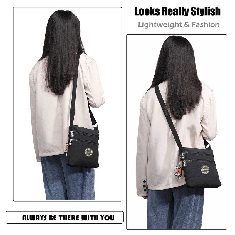 Foino Women's 910 Shoulder Bag, Black, Medium