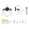 US Instock ETL Black Iron Double Vanity Lights for Mirror