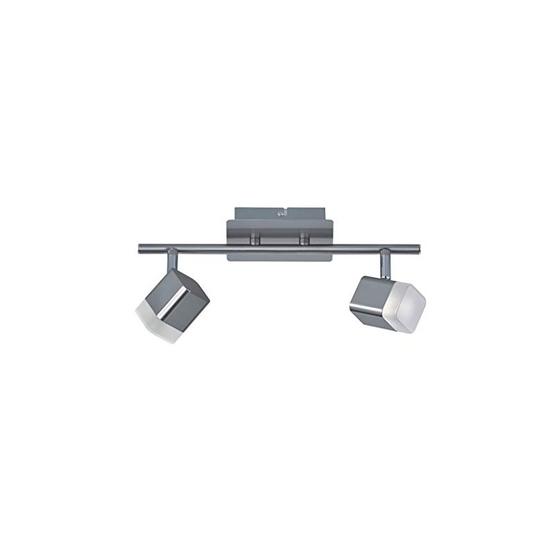 Reality Leuchten LED Deckenleuchte Roubaix R82152107, Metall, Nickel matt, Acryl