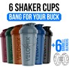 VELOMIX -6 PACK- 28 oz Protein Shaker Bottle for Protein