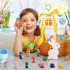 Dowdiles Pack of 12 Filled Easter Eggs with 12 Cartoon