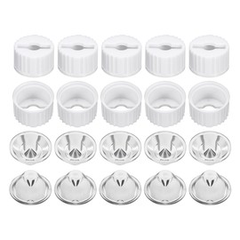 uxcell 10 pcs 20mm LED Lens 5 Degree with White Holder for 1W 3W High Power LED Light