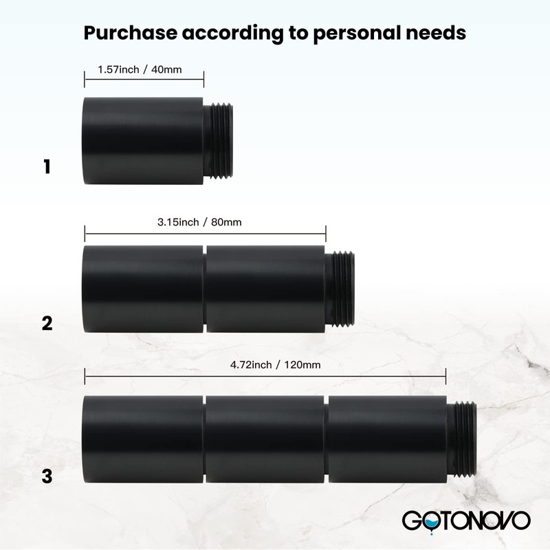 gotonovo 2 Inch Oil Rubbed Bronze Extension Tube for Shower