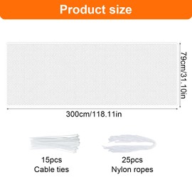 YNYCIPZ Door & Stair Gate, Children's Pet Safety Net, Stairs, Balcony Railing and Fence Fall Protection Net (White)
