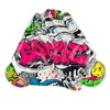 Battle Sports Graffiti Doom Speed Football Gloves, Ultra Stick Grip,