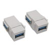 USB 3.0 Keystone Jack Inserts, zdyCGTime (2-Pack)90 Degree Right Angled