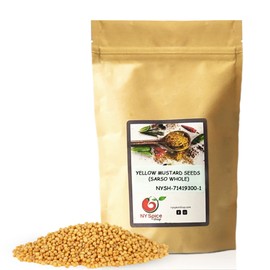 Yellow Mustard Seeds - 1 Pound Mustard Seed Whole - Mustard Seeds - Mustard Seeds for Cooking, Pickling - Mustard Seeds Bulk - Yellow Mustard Seeds Whole - Mustard Whole Foods -