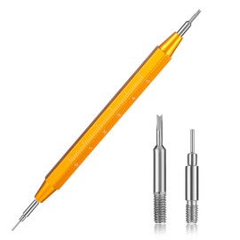 Mabor Watch Band Pins Remover Tool, Double Ended Design Repair Tool Kit for Remove Install Watch Bands Tool Spring Bars Pins Aluminum Alloy Tool Replacement Fork and Cleaning Cloth