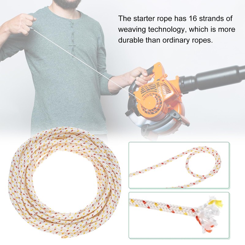 M METERXITY Recoil Starter Rope Pull Cord 5.5mm 10m Pull