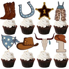 Adornos de cupcakes de vaquero