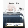 LUGGEX Aluminum Frame Luggage with Spinner Wheels, Zipperless Polycarbonate Hard