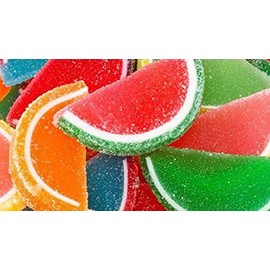 Bayside Candy Old Fashioned Gourmet Assorted Fruit Slices - Jelly slices Candy (Large Assorted Fruit Slice, 3LB)
